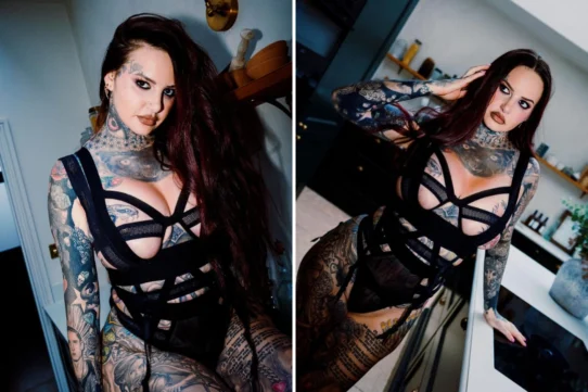 Babestation model Jem Lucy position for a photo