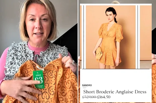 A TikToker from Worcester picked up a £329 Sandro dress for £3 in a charity shop