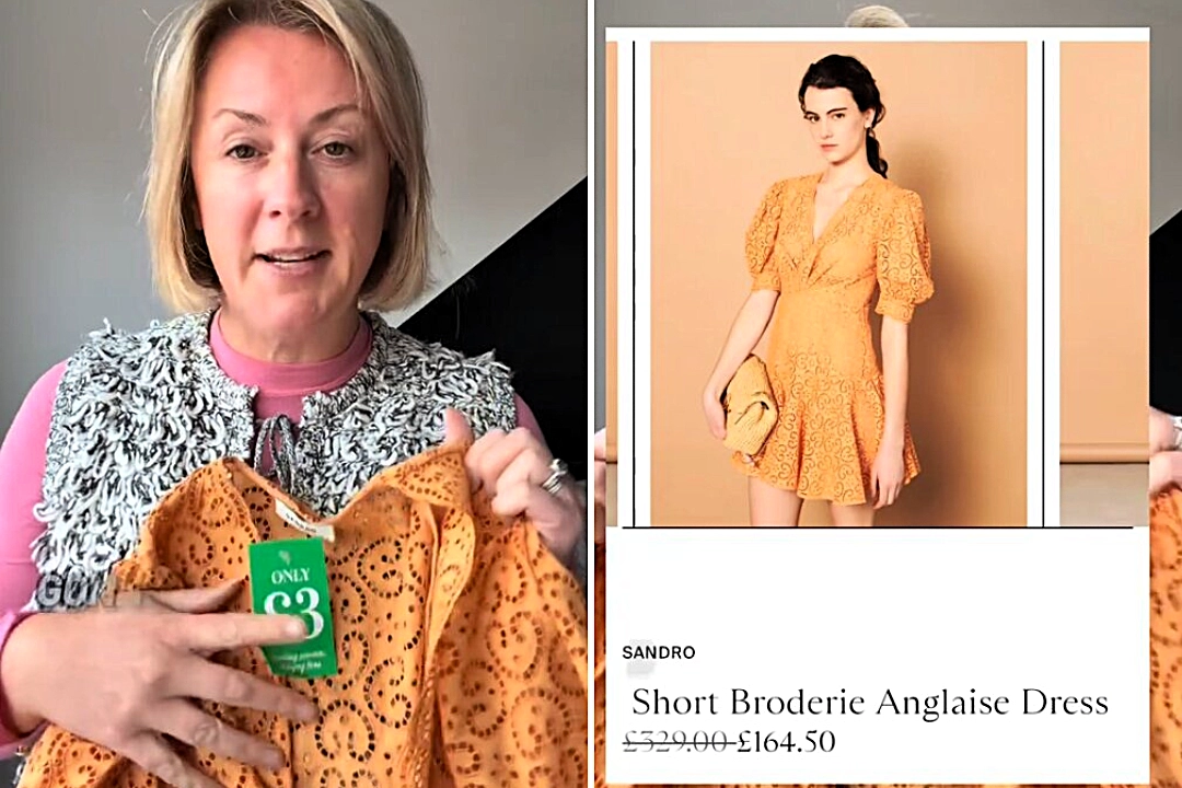 A TikToker from Worcester picked up a £329 Sandro dress for £3 in a charity shop