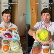 TikToker Carmie Sellitto blew £500 on a luxury fruit hamper at Tokyo's Ginza Sembikiya