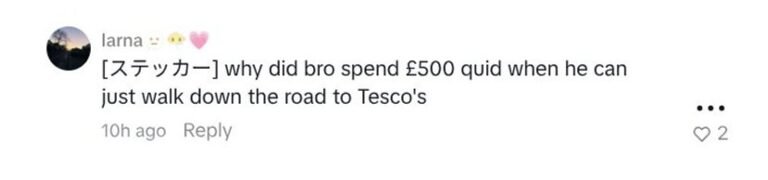 Social media comment on the post