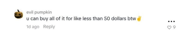 Social media comment on the post