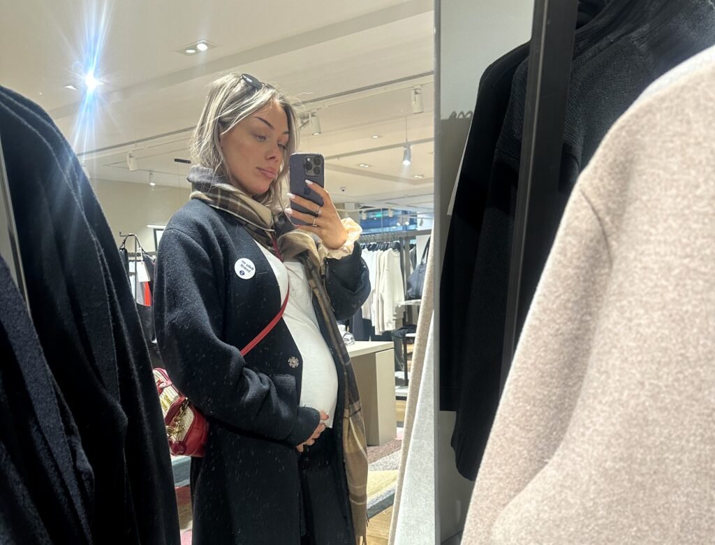 Georgia Simone Pitt hid her six-week bump at work after a previous miscarriage