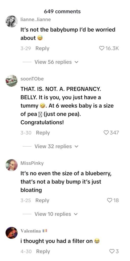 Social media comment on the post