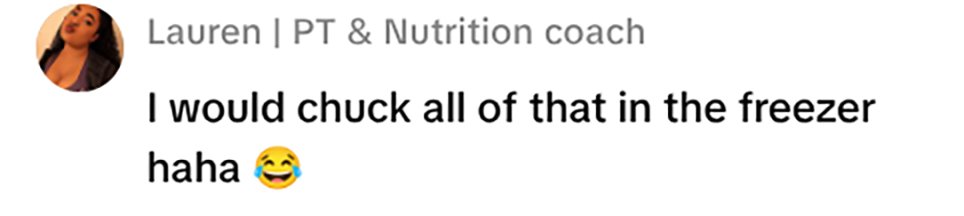 Social media comment on the post