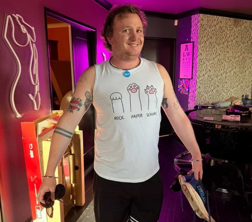 Bradley Rivers serves his influencer partner full-time, wears a collar in public