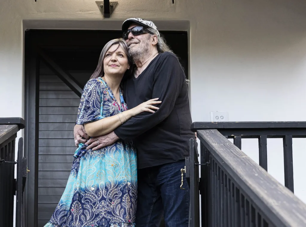 Estie Goosen, 41, is having her first baby with husband Anton, 80