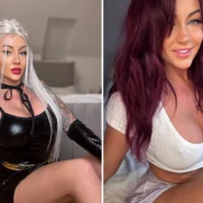 Babestation model Zoe Grey position for a photo