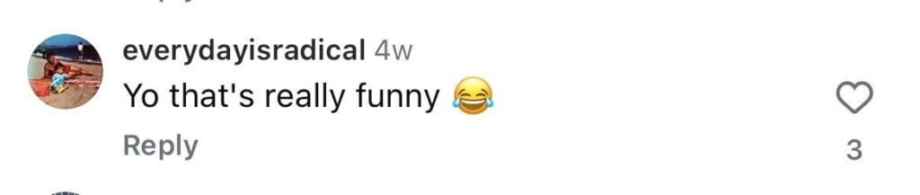 Social media comment on the post