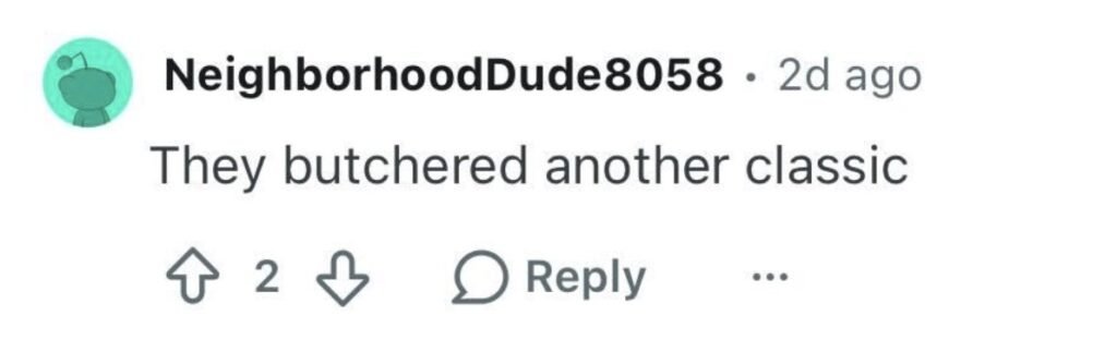 Social media comment on the post