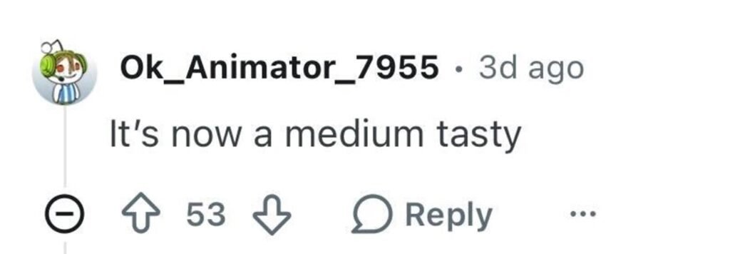 Social media comment on the post