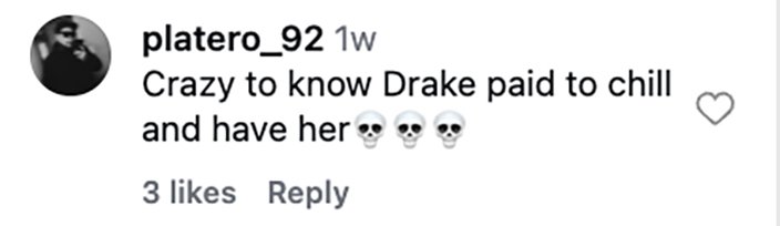Social media comment on the post