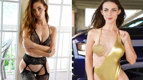 OnlyFans star Luna Benna position for a photo