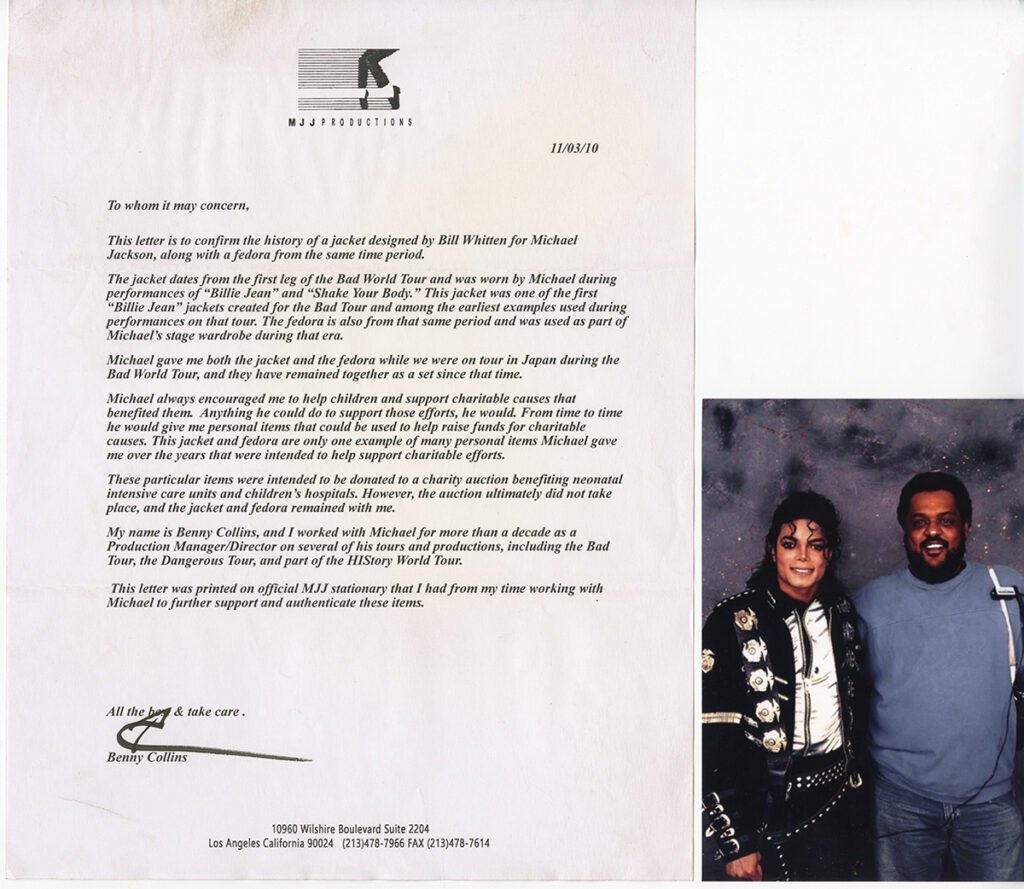A Swarovski crystal glove worn by Michael Jackson on the 1984 Victory Tour is up for auction