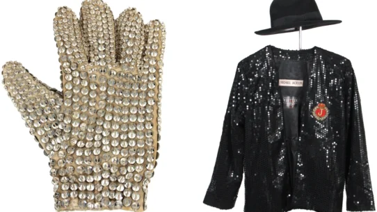 A Swarovski crystal glove worn by Michael Jackson on the 1984 Victory Tour is up for auction