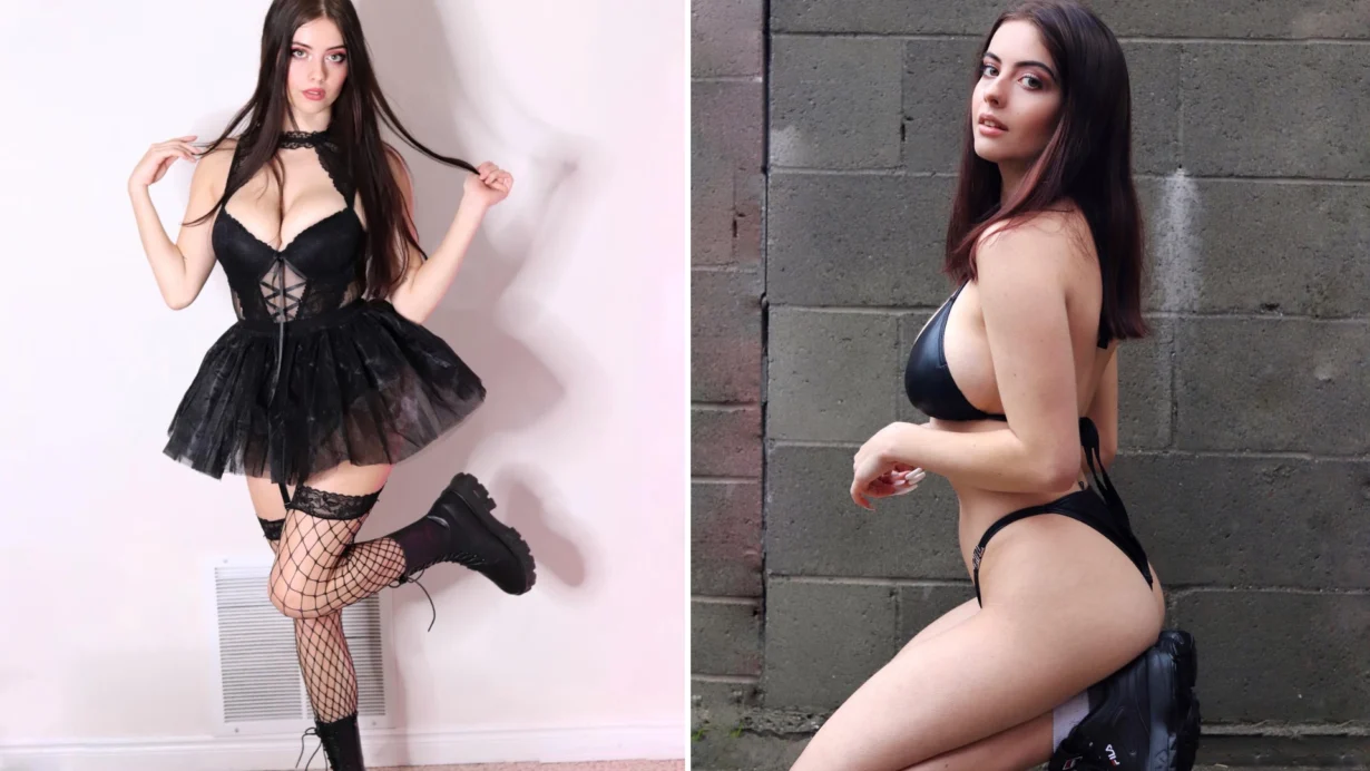 OnlyFans model Julia Burch position for a photo