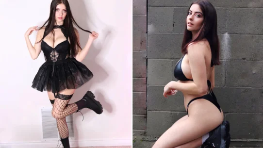 OnlyFans model Julia Burch position for a photo