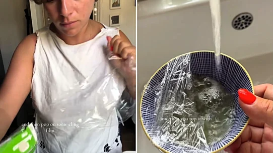 A London woman's DIY fruit fly trap made from washing-up liquid