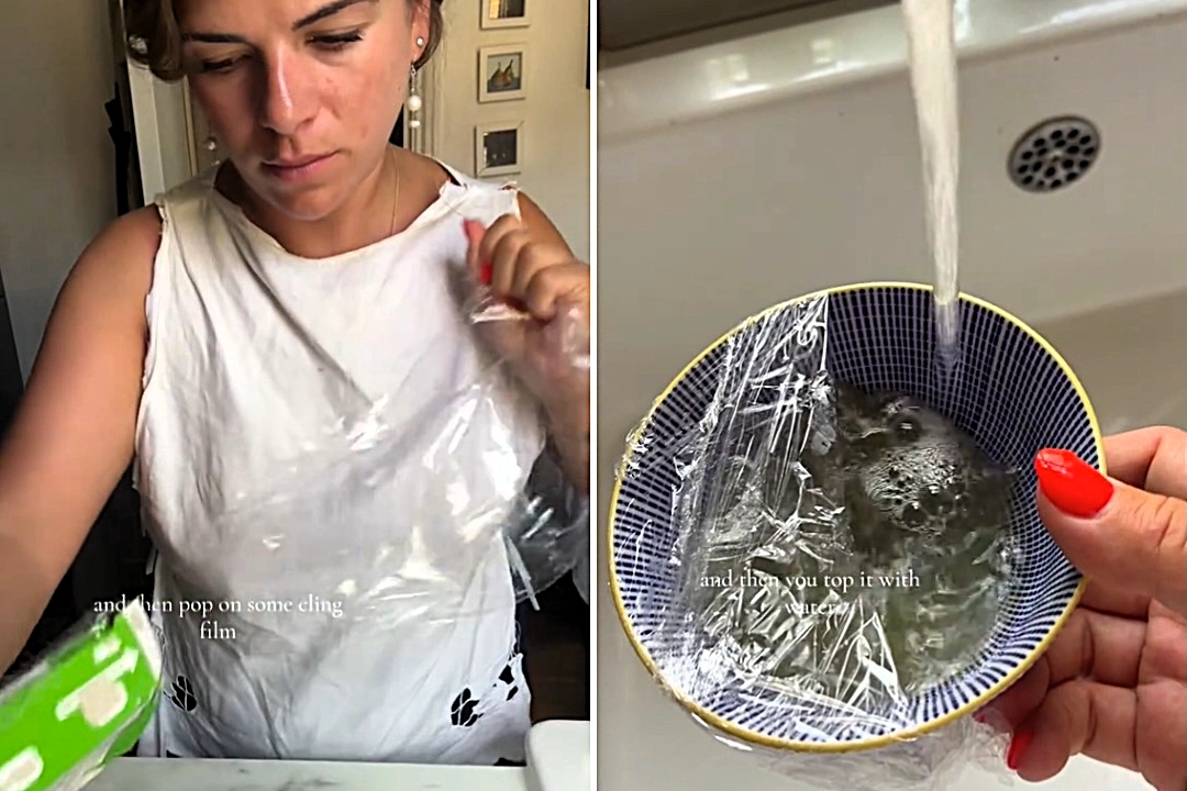 A London woman's DIY fruit fly trap made from washing-up liquid