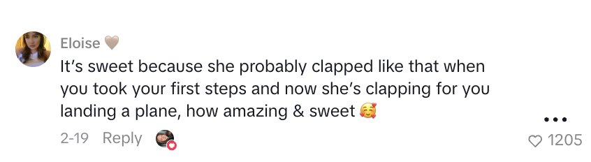 Social media comment on the post