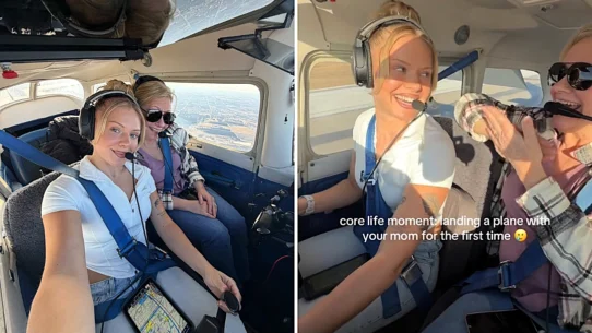 Pilot Sophia Gehlhar's mum spent years too terrified to fly with her