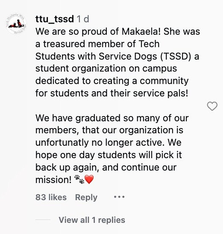 Social media comment on the post