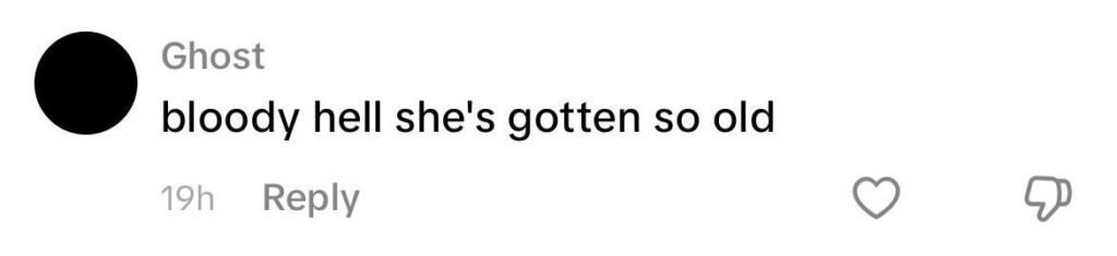 Social media comment on the post