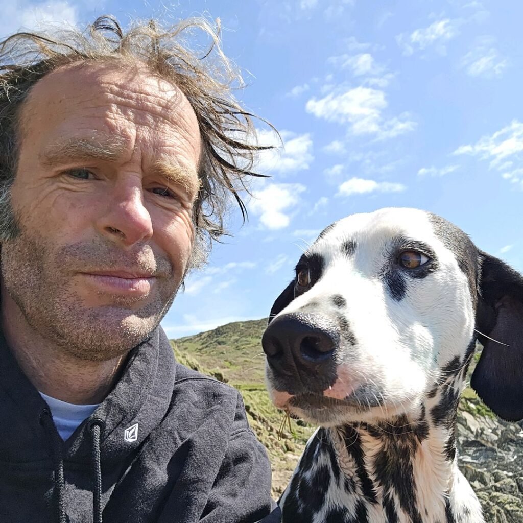 Diver Michael Thomas was exploring kelp forests off Lundy Island when a curious seal wrapped itself around him