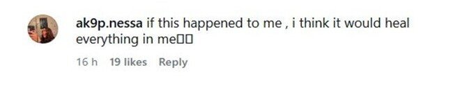 Social media comment on the post