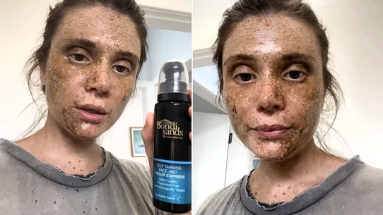 Olivia Hall ran out of her usual fake tan and grabbed a spare