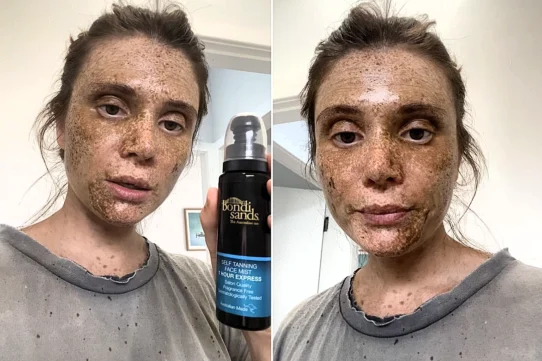 Olivia Hall ran out of her usual fake tan and grabbed a spare