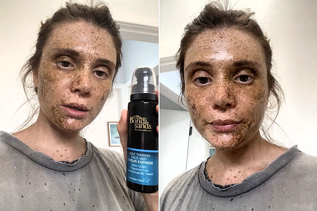 Olivia Hall ran out of her usual fake tan and grabbed a spare