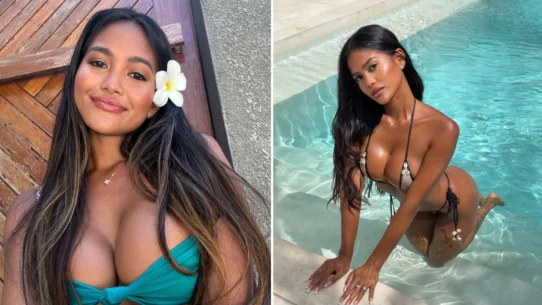 OnlyFans model Maeurn Smiles position for a photo