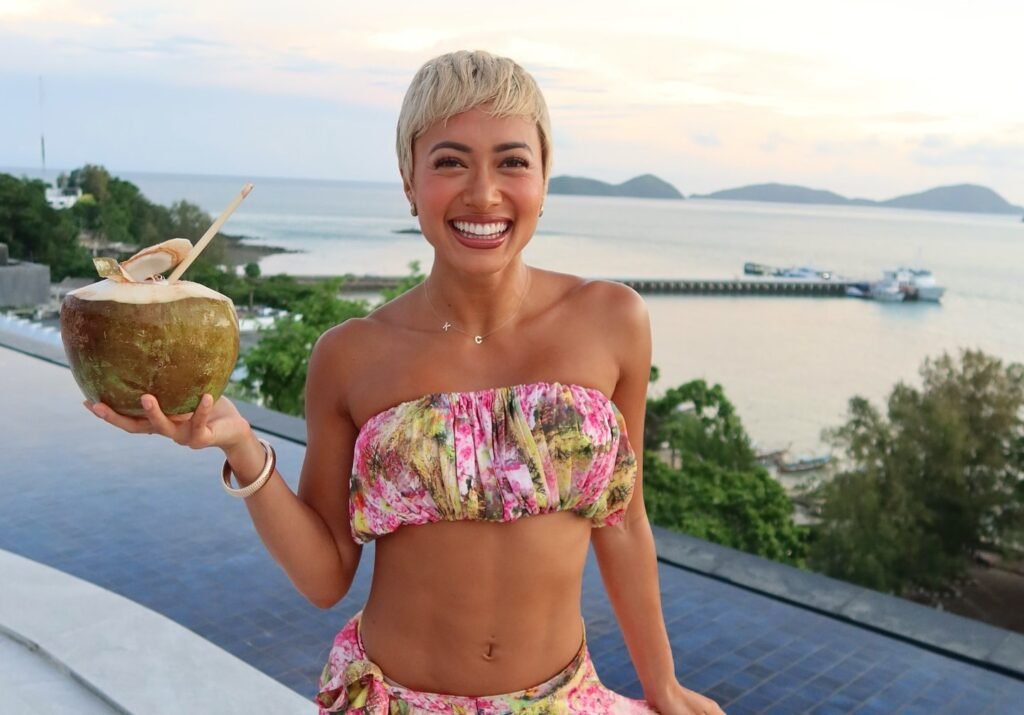Love Island star Kaz Crossley swapped London for a beachfront house in Phuket and now pays just £600 a month in bills