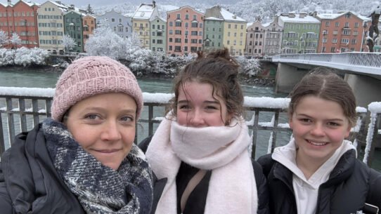 Georgie flew her teenage daughters to Austria for a 24-hour coolcation so they'd finally see snow