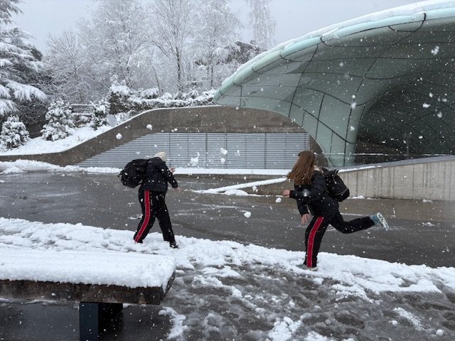 Georgie flew her teenage daughters to Austria for a 24-hour coolcation so they'd finally see snow