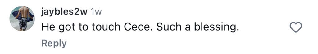 Social media comment on the post