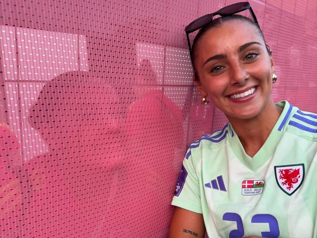 Wales star Ffion Morgan filmed the terrifying moment lightning struck her squad's plane before a World Cup qualifier