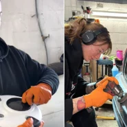 Avryl Henry runs her own car repair business and dries her polishing pads in a £5 Temu salad spinner
