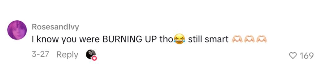 Social media comment on the post