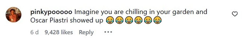 Social media comment on the post