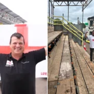 Norfolk landlord Paul Sandford built a £6,000 super grandstand in his beer garden for the World Cup