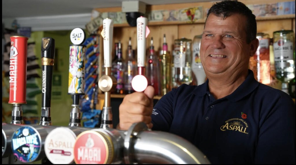 Norfolk landlord Paul Sandford built a £6,000 super grandstand in his beer garden for the World Cup