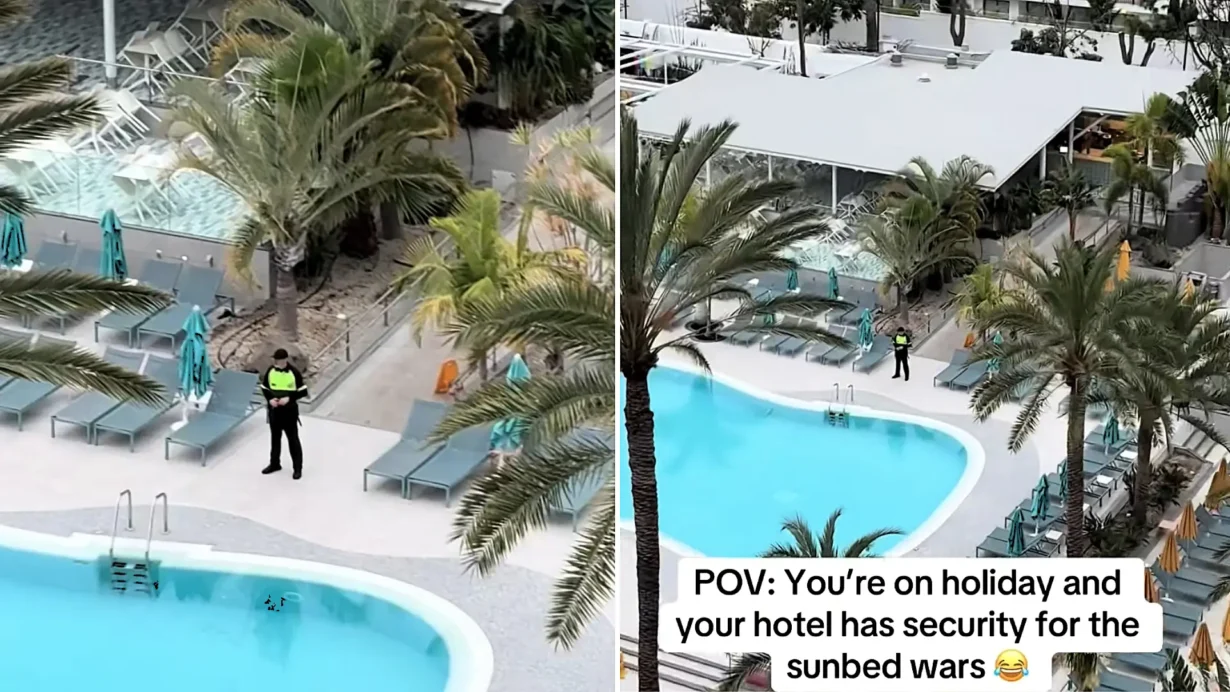 A Tenerife hotel hired security guards to police its pool before opening. It didn't stop the sunbed wars