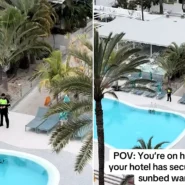 A Tenerife hotel hired security guards to police its pool before opening. It didn't stop the sunbed wars