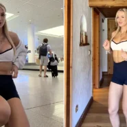 A fitness influencer was stopped at the gate in a 30C heatwave and told her sportswear made her look naked