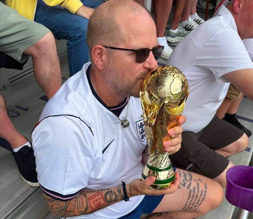 Ian Odgers inked his England away days onto his skin and spent £90,000 chasing the team