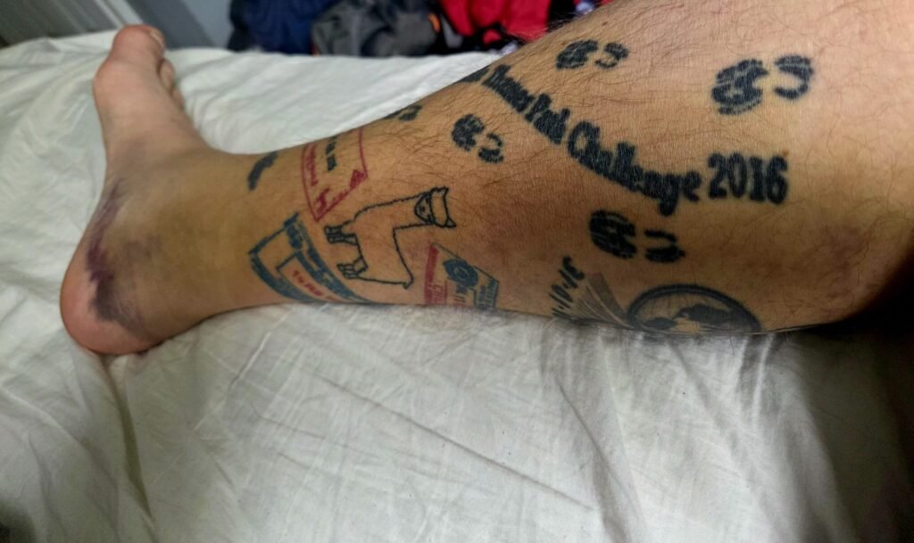 Ian Odgers inked his England away days onto his skin and spent £90,000 chasing the team