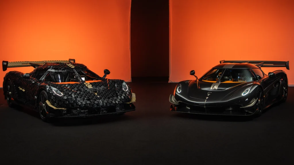 A life-size Lego supercar built from 327,906 bricks has hit a record 69mph at Goodwood
