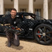 A life-size Lego supercar built from 327,906 bricks has hit a record 69mph at Goodwood